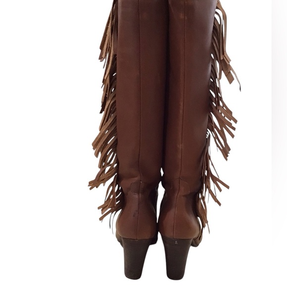 Nicole By Nicole Miller Ageless Fringed Leather Boots Size 9M - Picture 7 of 11